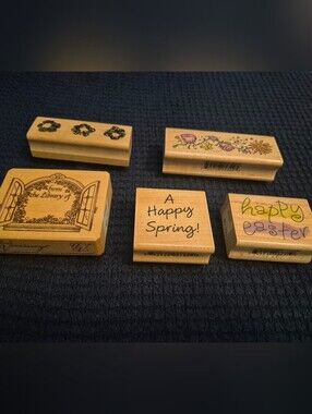Spring, Easter Wood Stamps